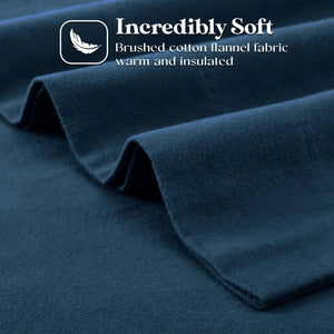100% Cotton Flannel Solid Deep Pocket Bed Sheet Set - Sheet Set by Superior Brand