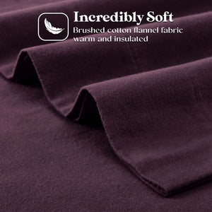100% Cotton Flannel Solid Deep Pocket Bed Sheet Set - Sheet Set by Superior Brand