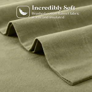100% Cotton Flannel Solid Deep Pocket Bed Sheet Set - Sheet Set by Superior Brand