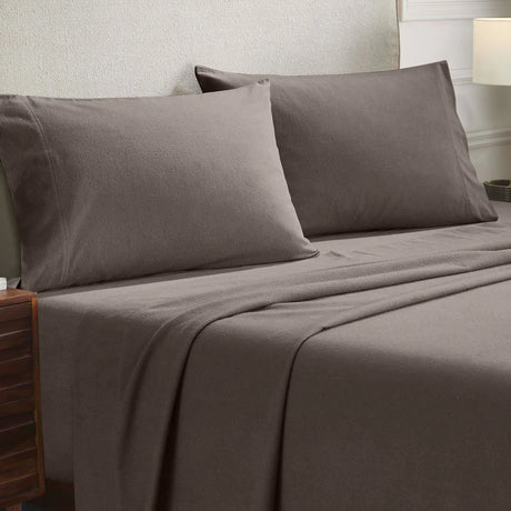 Solid Flannel Cotton Soft Fuzzy Pillowcases, Set of 2 - Pillowcases by Superior Brand
