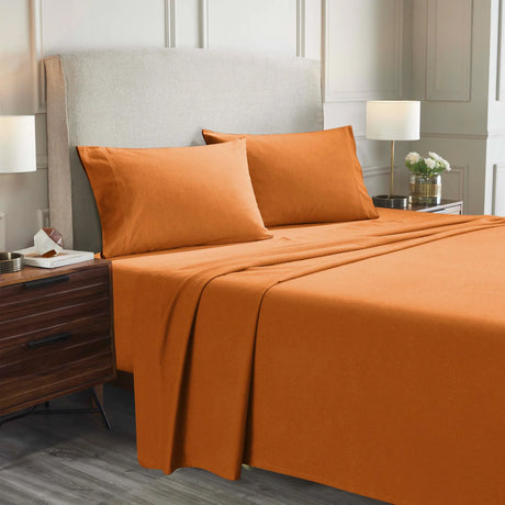 100% Cotton Flannel Solid Deep Pocket Bed Sheet Set - Sheet Set by Superior Brand