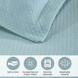 Solitaire Jacquard Matelassé Cotton Diamond Solitaire Bedspread Set - Bedspread by Superior Brand