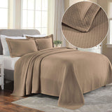 Solitaire Jacquard Matelassé Cotton Diamond Solitaire Bedspread Set - Bedspread by Superior Brand