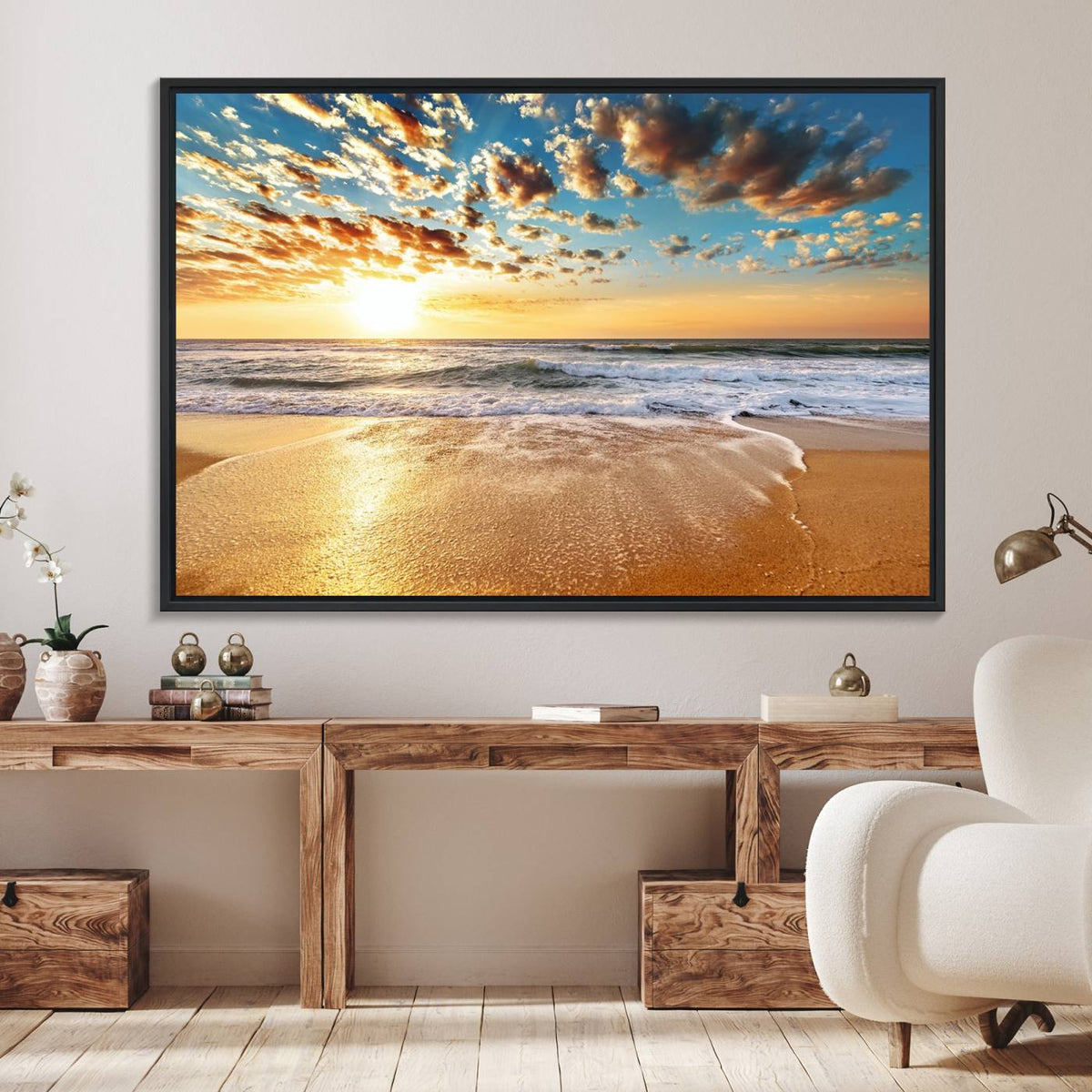 Soothing Sunset on Calm Beach
