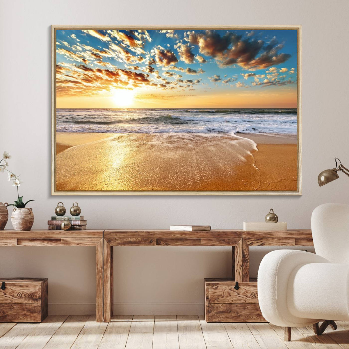 Soothing Sunset on Calm Beach