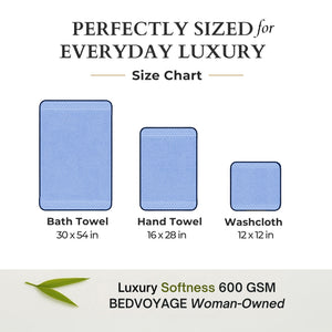 Bamboo Cotton Spa Bath Towel - Viscose from Bamboo + Cotton - Ocean by BedVoyage