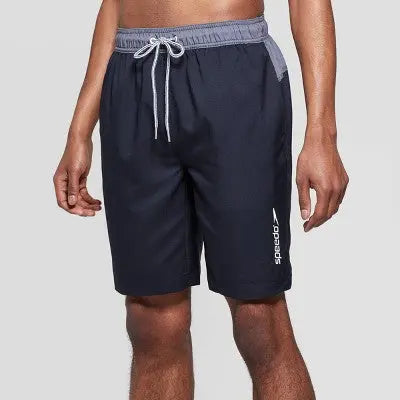 Speedo Men's 9" Elastic Swim Trunks Swimwear Shorts Swimsuits UPF 50+