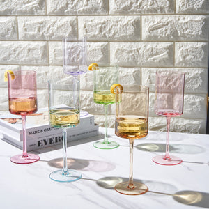 Monet Stemmed Wine Glassware, Set of 6
