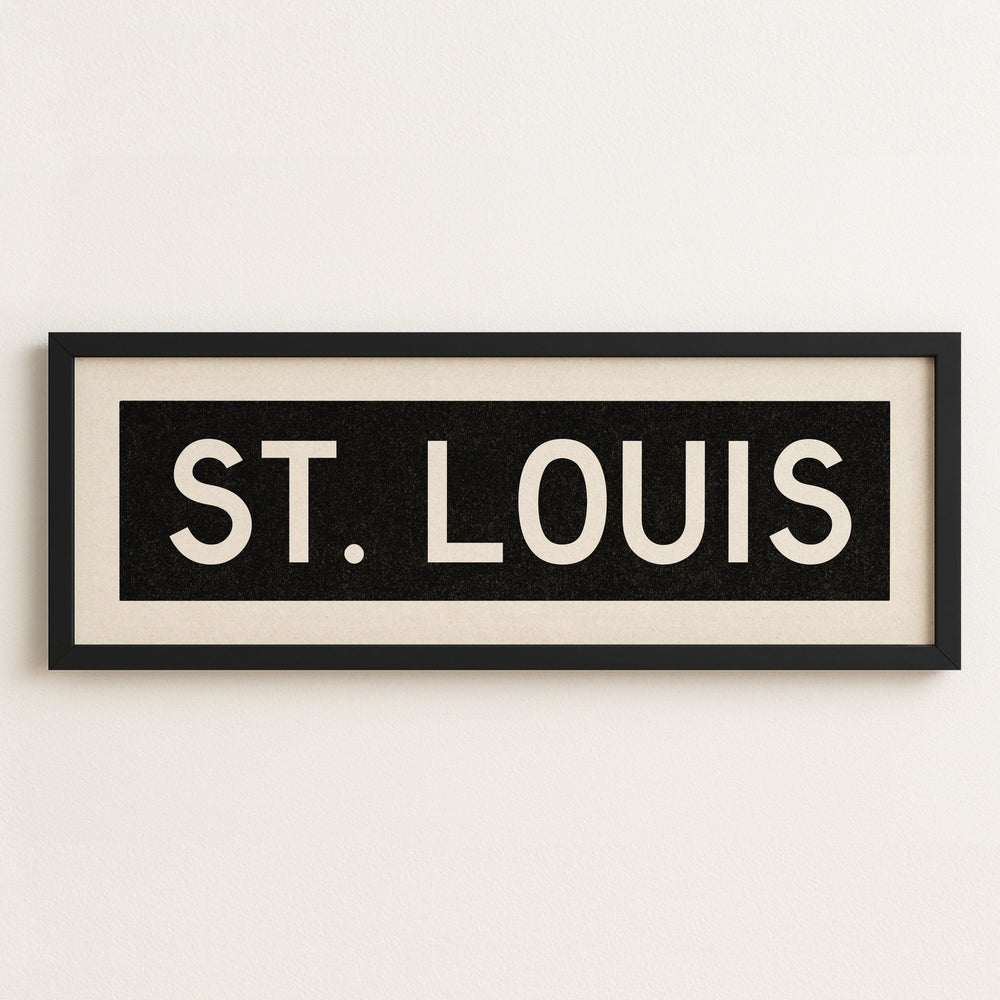 Framed St. Louis Missouri Bus Scroll