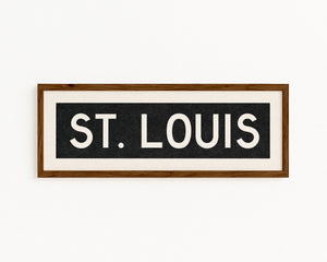 Framed St. Louis Missouri Bus Scroll