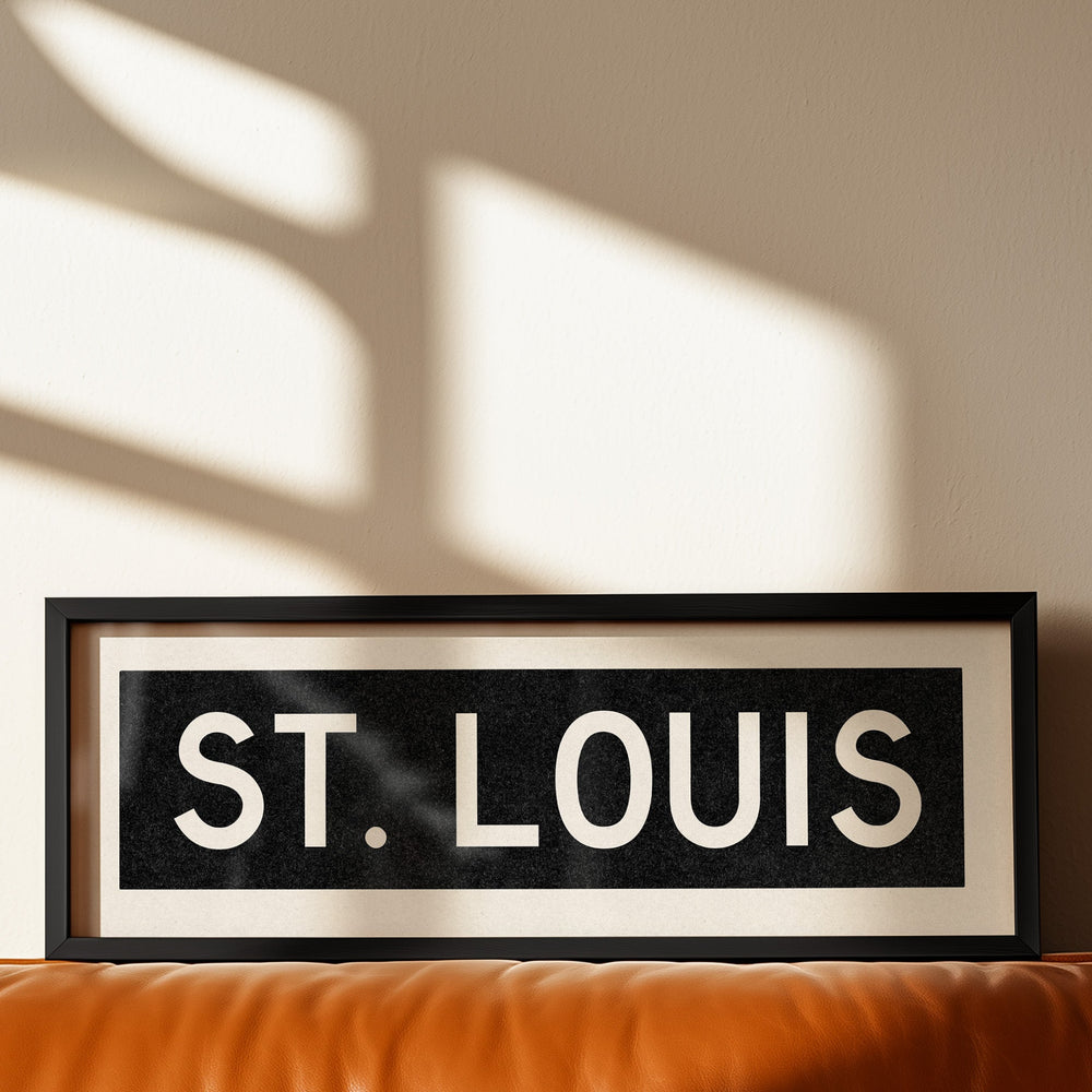 Framed St. Louis Missouri Bus Scroll
