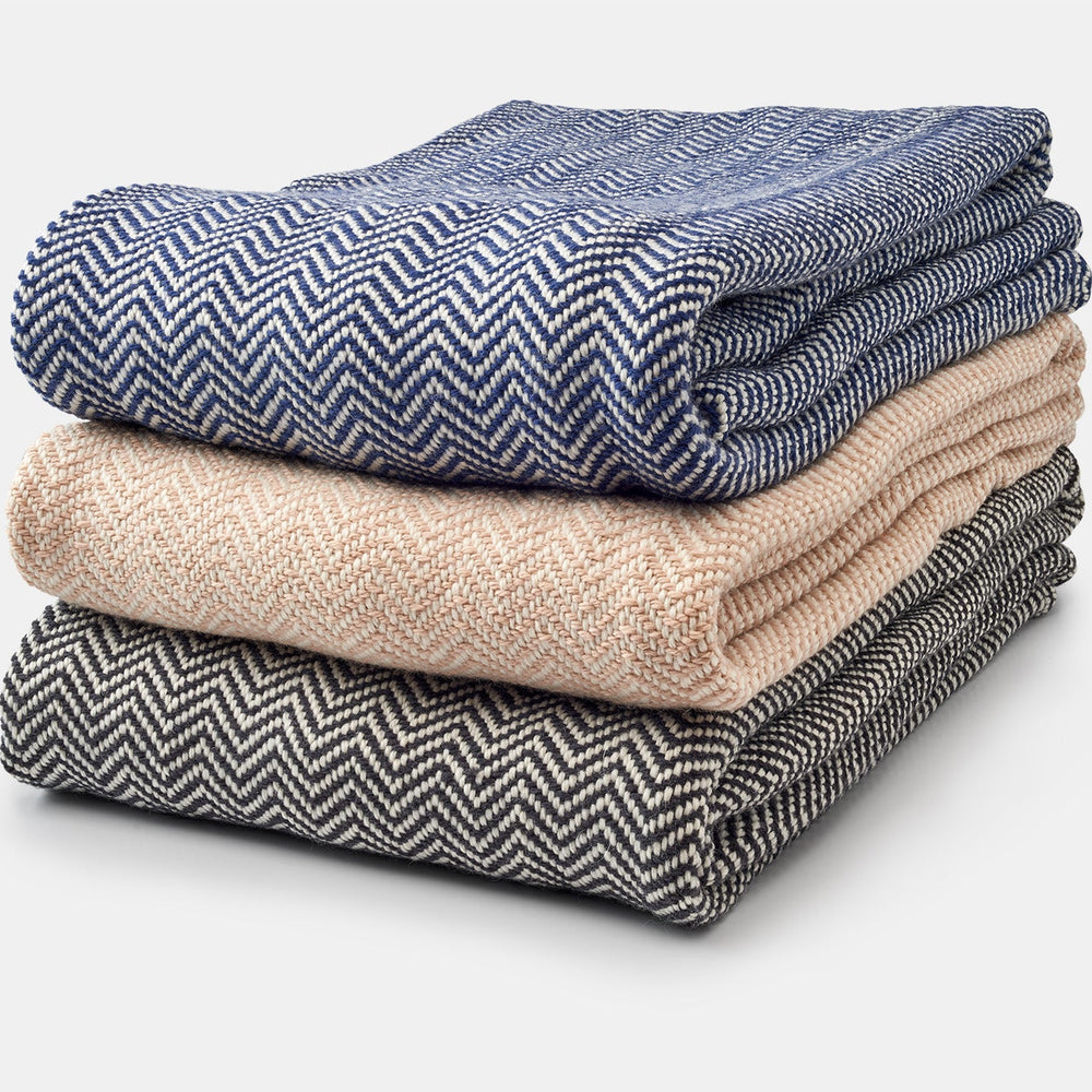 Chevron Pattern Soft Wool Throw Size Blanket