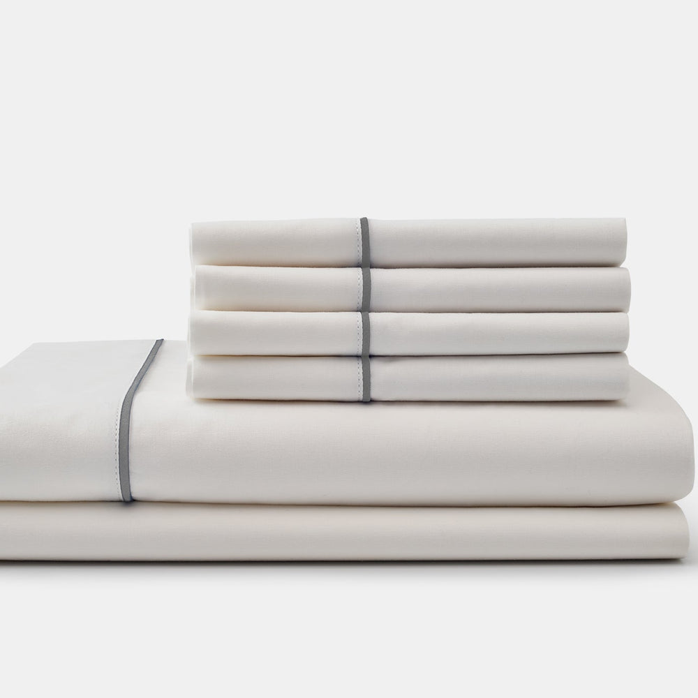 Cotton Piping Design Bed Sheet Set