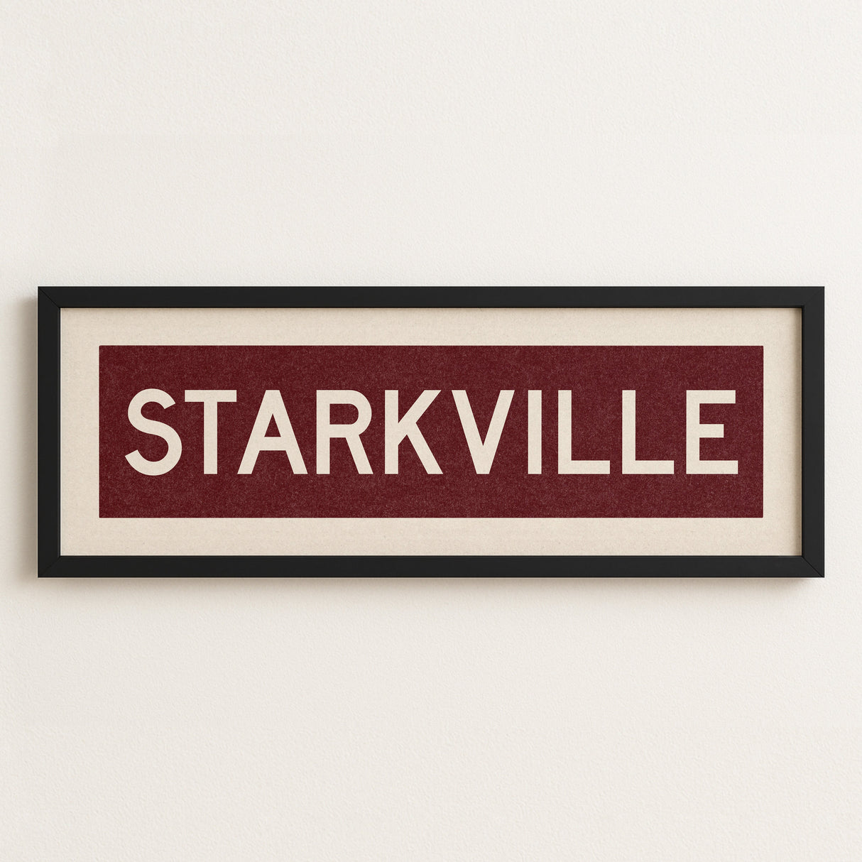 Framed Starkville Maroon Bus Scroll