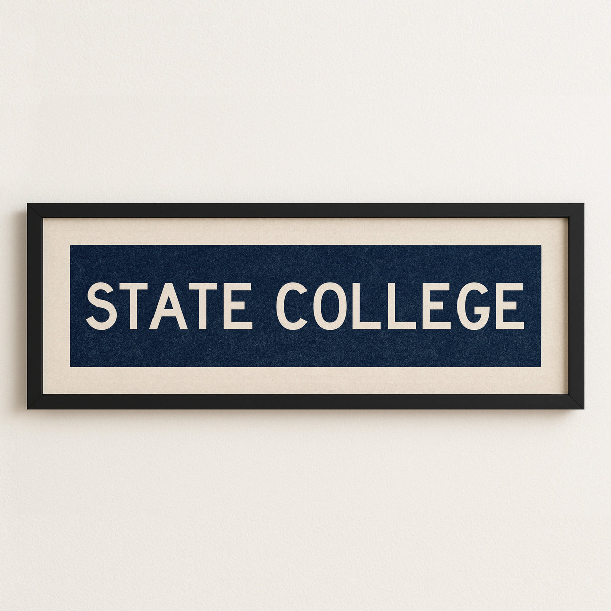 Framed State College Navy Bus Scroll