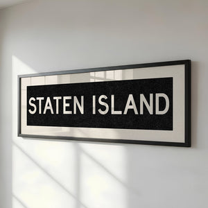 Framed Staten Island New York Bus Scroll