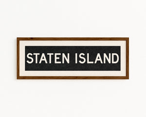Framed Staten Island New York Bus Scroll