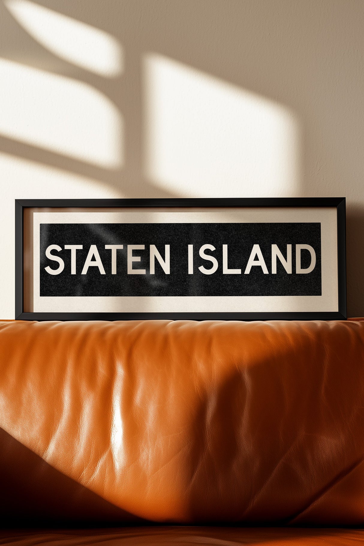 Framed Staten Island New York Bus Scroll