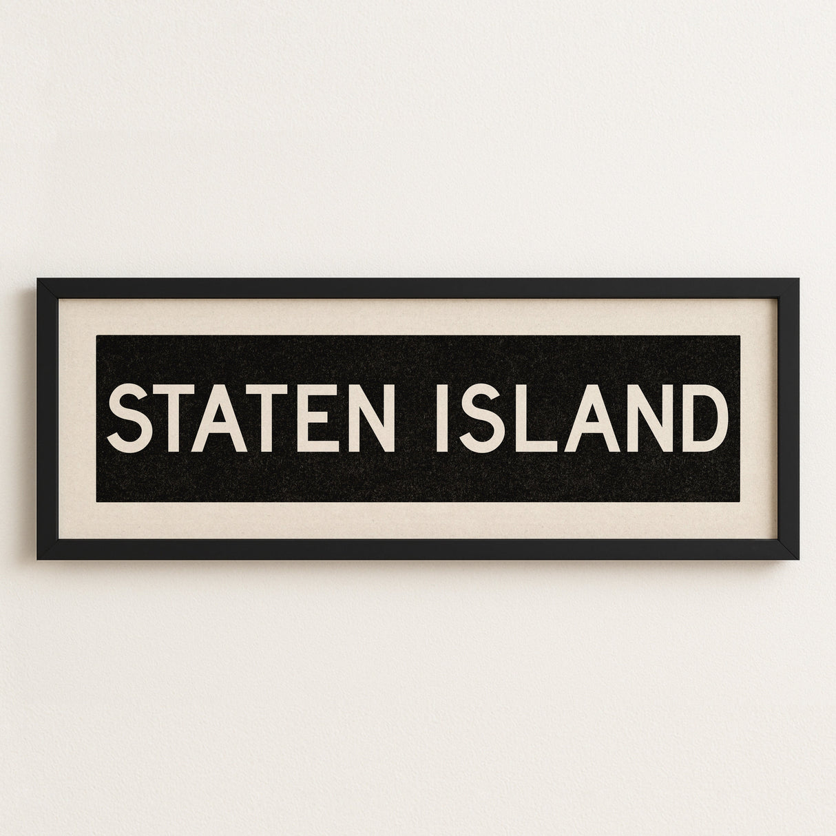 Framed Staten Island New York Bus Scroll