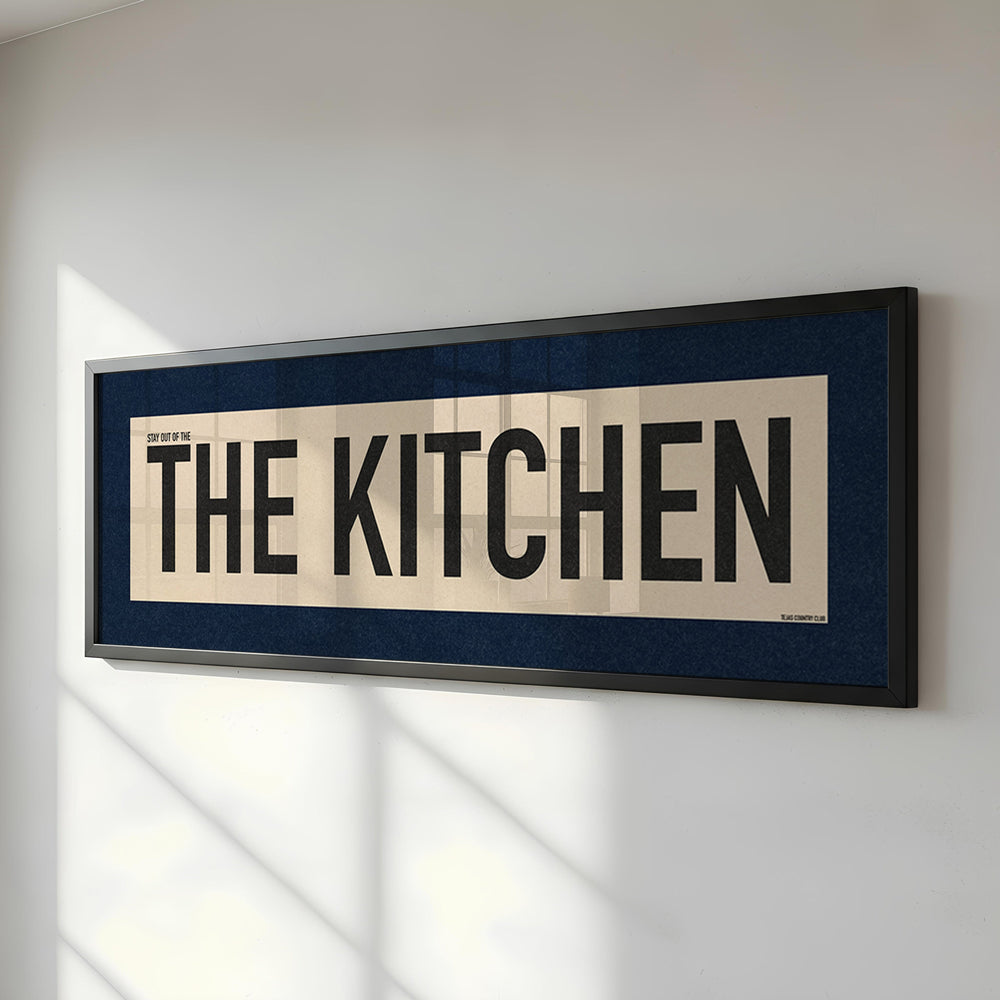 Framed Stay Out Of The Kitchen Pickleball Art Scroll Sign