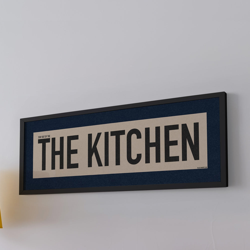 Framed Stay Out Of The Kitchen Pickleball Art Scroll Sign