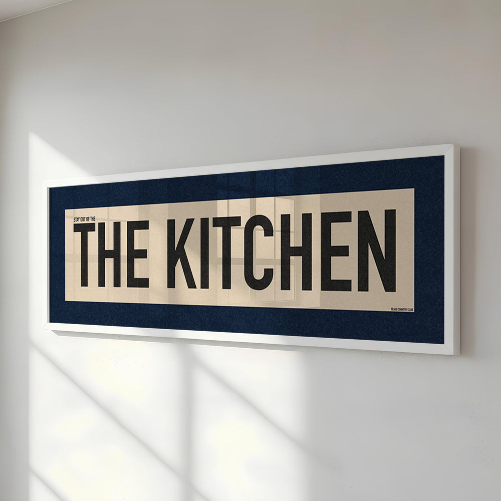 Framed Stay Out Of The Kitchen Pickleball Art Scroll Sign