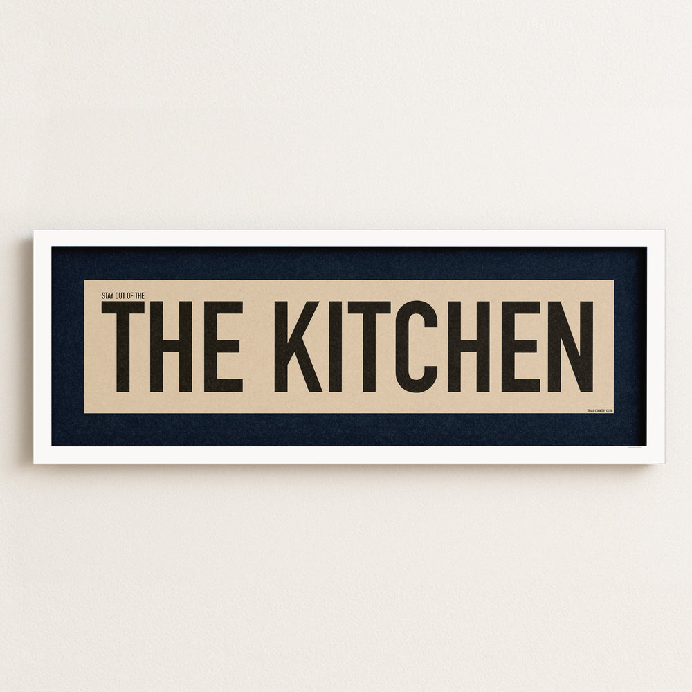 Framed Stay Out Of The Kitchen Pickleball Art Scroll Sign