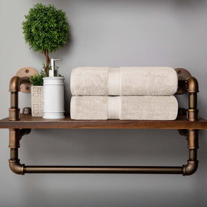 Madison Egyptian Cotton Plush Thick Absorbent Bath Towel Set of 2