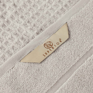 Napa Zero Twist Cotton Solid Waffle Honeycomb Bath Towel Set of 3 - Bath Towel by Superior Brand