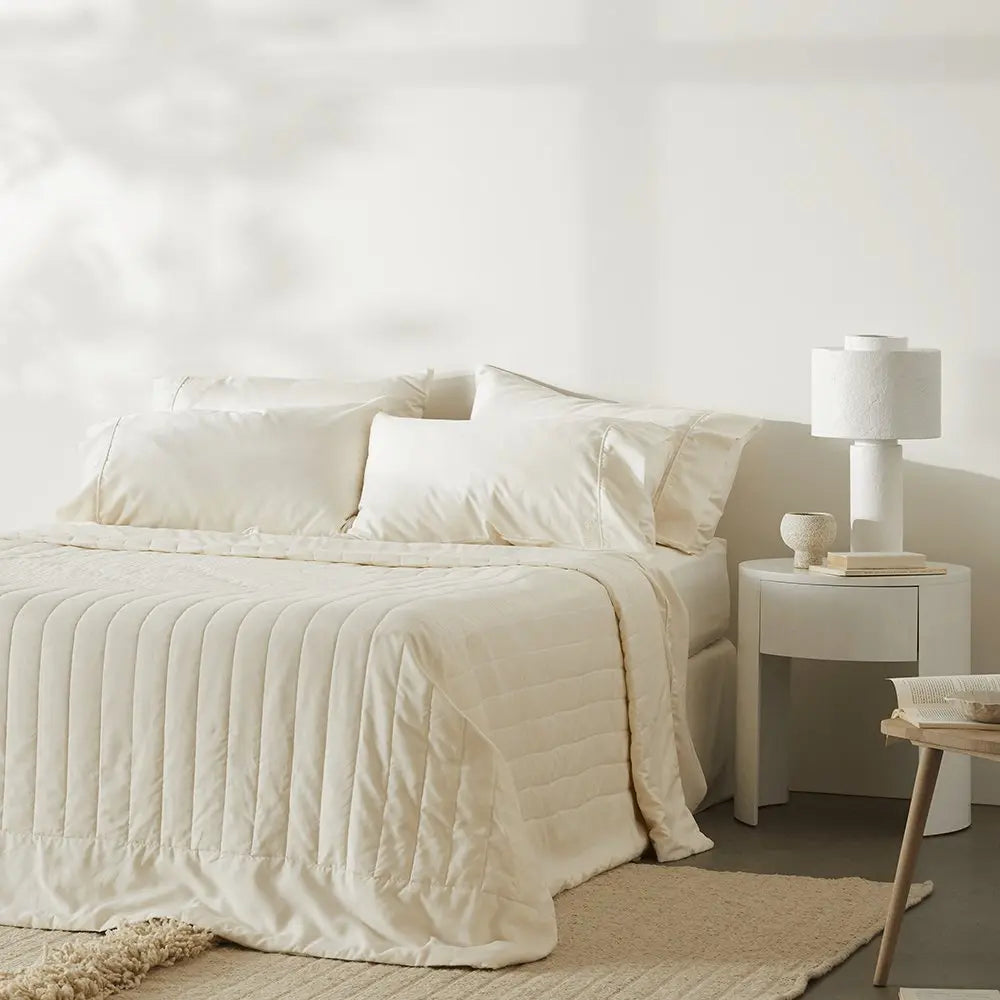 Linen+ Bamboo Quilted Coverlet