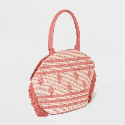 Straw Fringe Tote Handbag - Shade & Shore