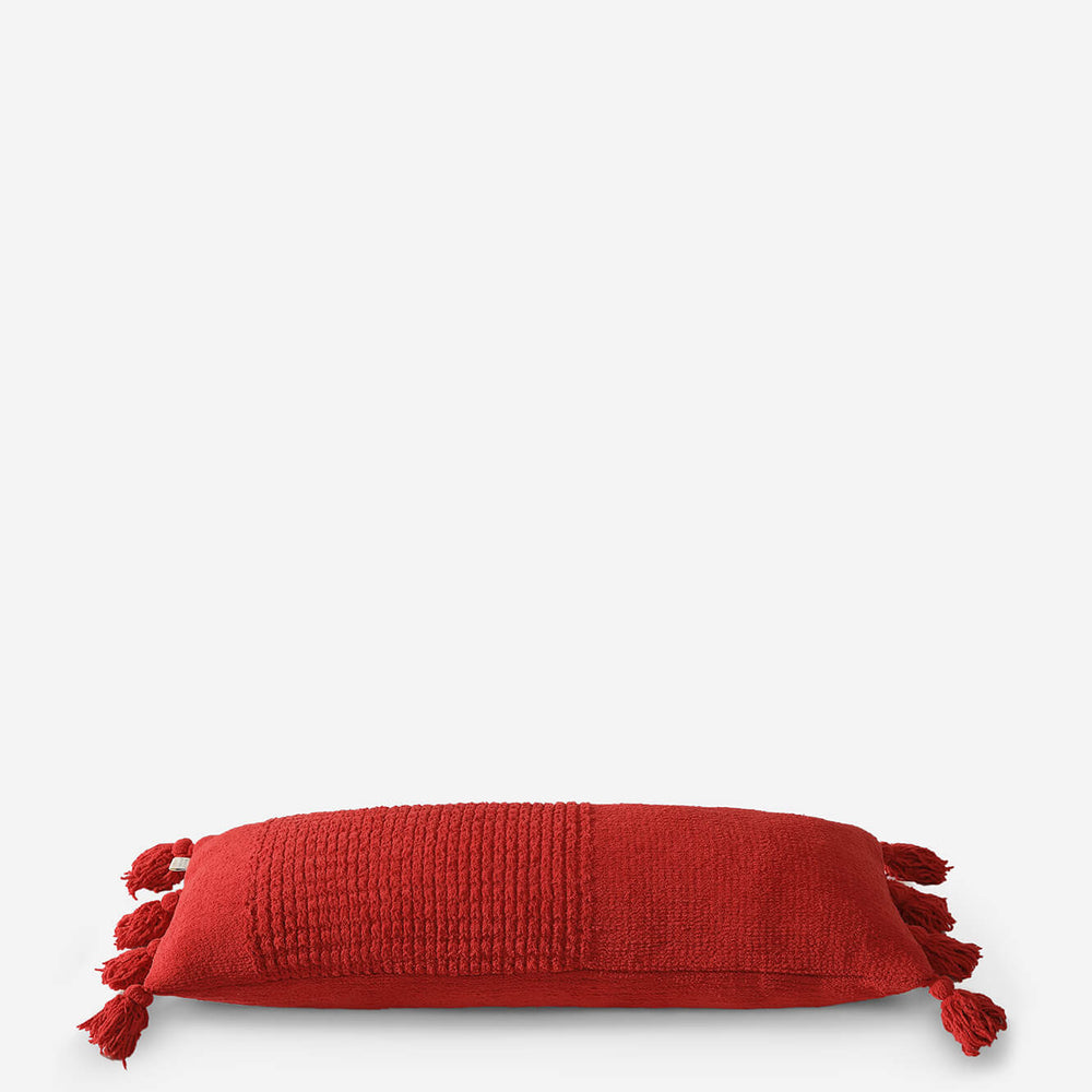 Braided Pom Pom Lumbar Pillow