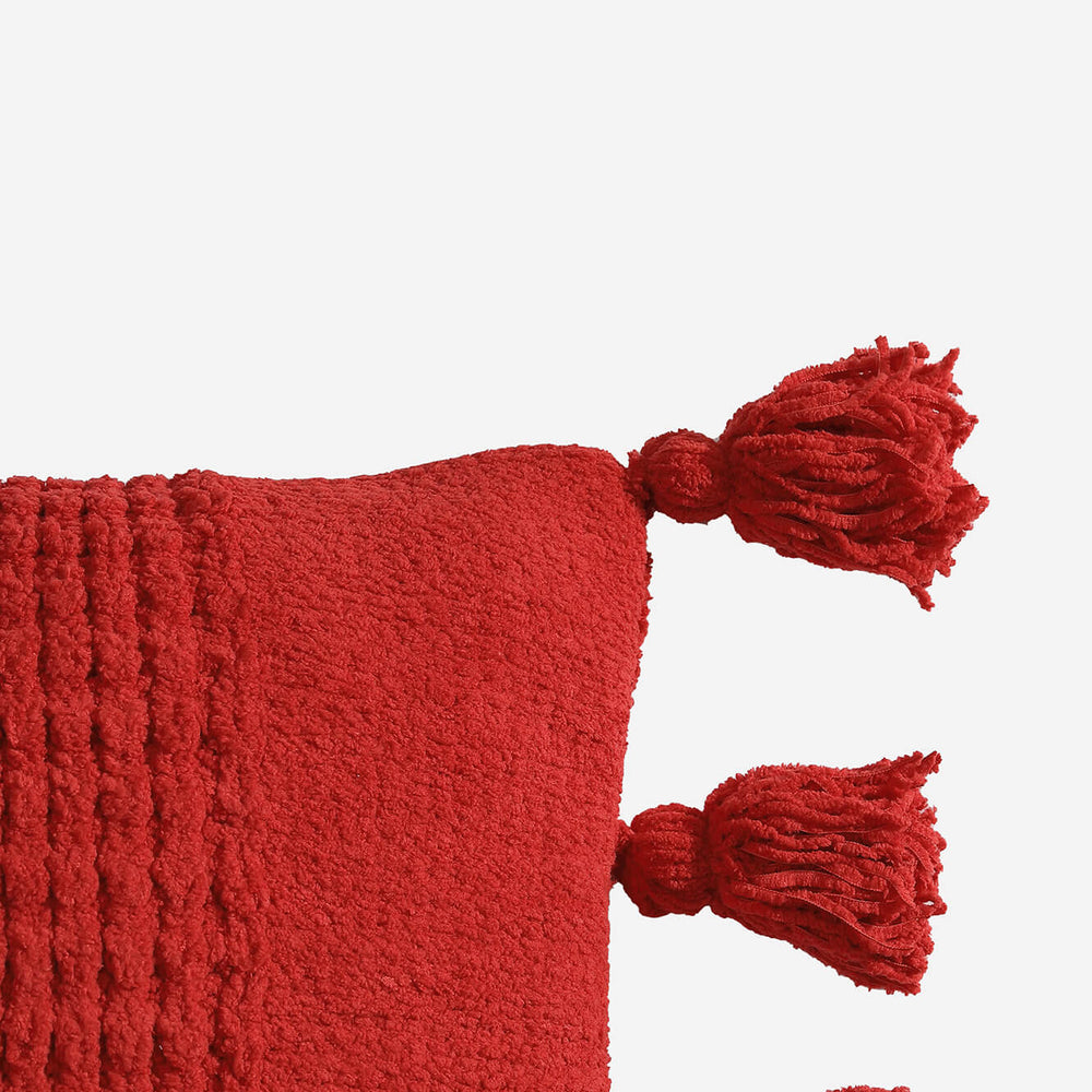 Braided Pom Pom Lumbar Pillow