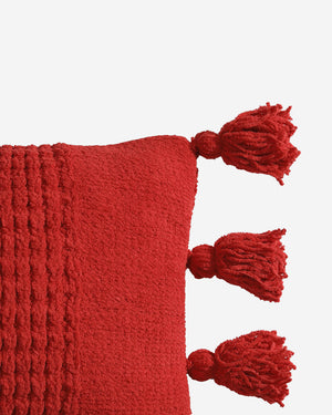 Braided Pom Pom Lumbar Pillow