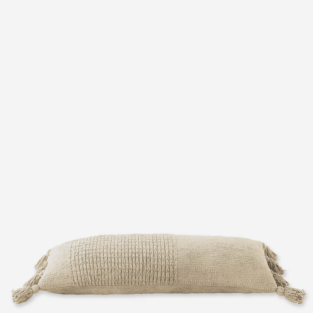 Braided Pom Pom Lumbar Pillow