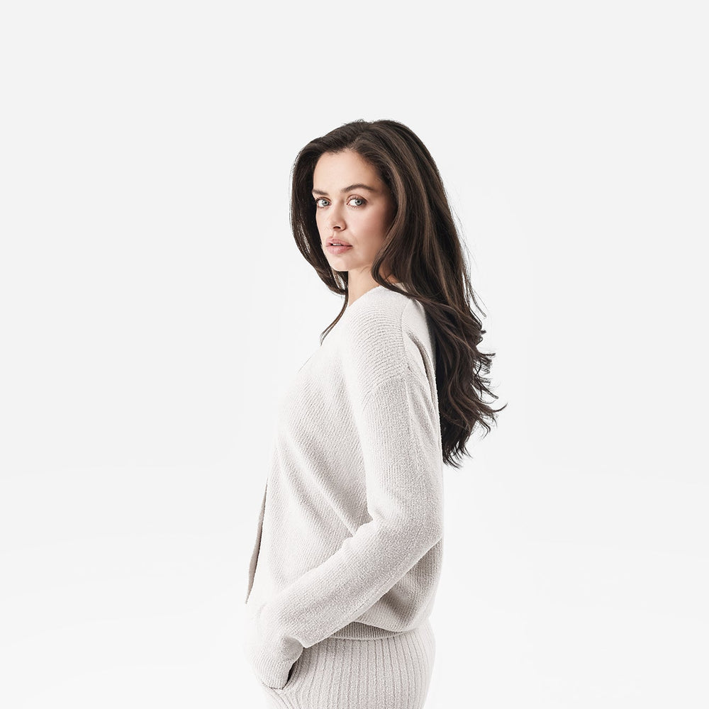 Cloud Cool Oversized Ribbed Buttoned Cardigan