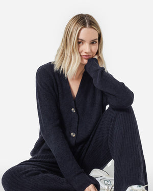 Cloud Cool Oversized Ribbed Buttoned Cardigan