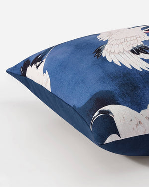 Crane in the Clouds Throw Pillow