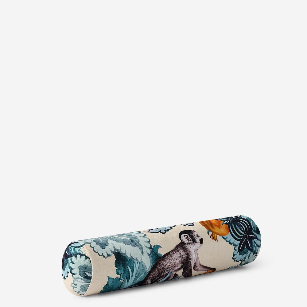 Damask Monkey Bolster Pillow