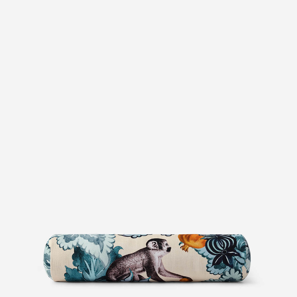 Damask Monkey Bolster Pillow
