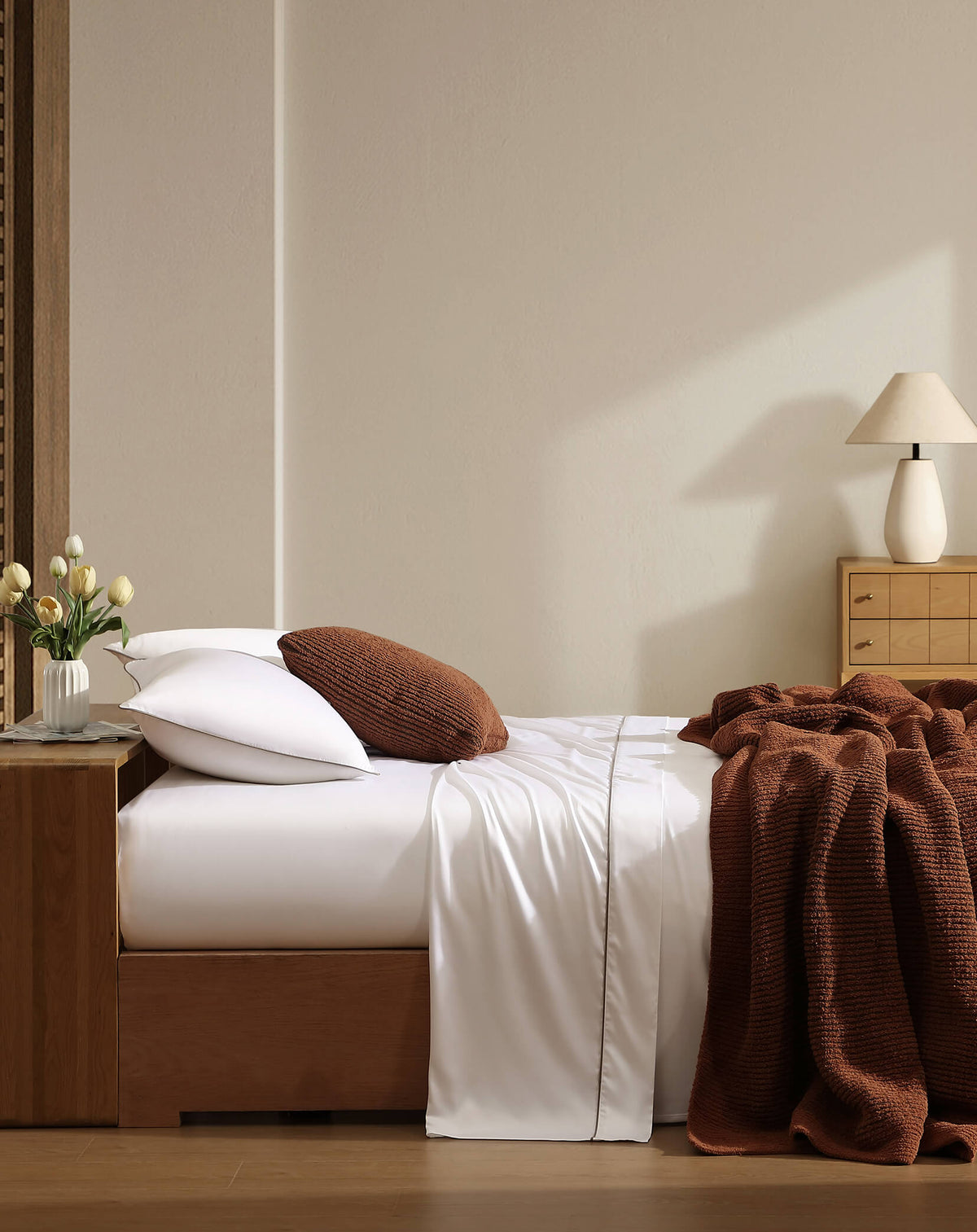 Bamboo Viscose Luxe Top Sheet with Piping