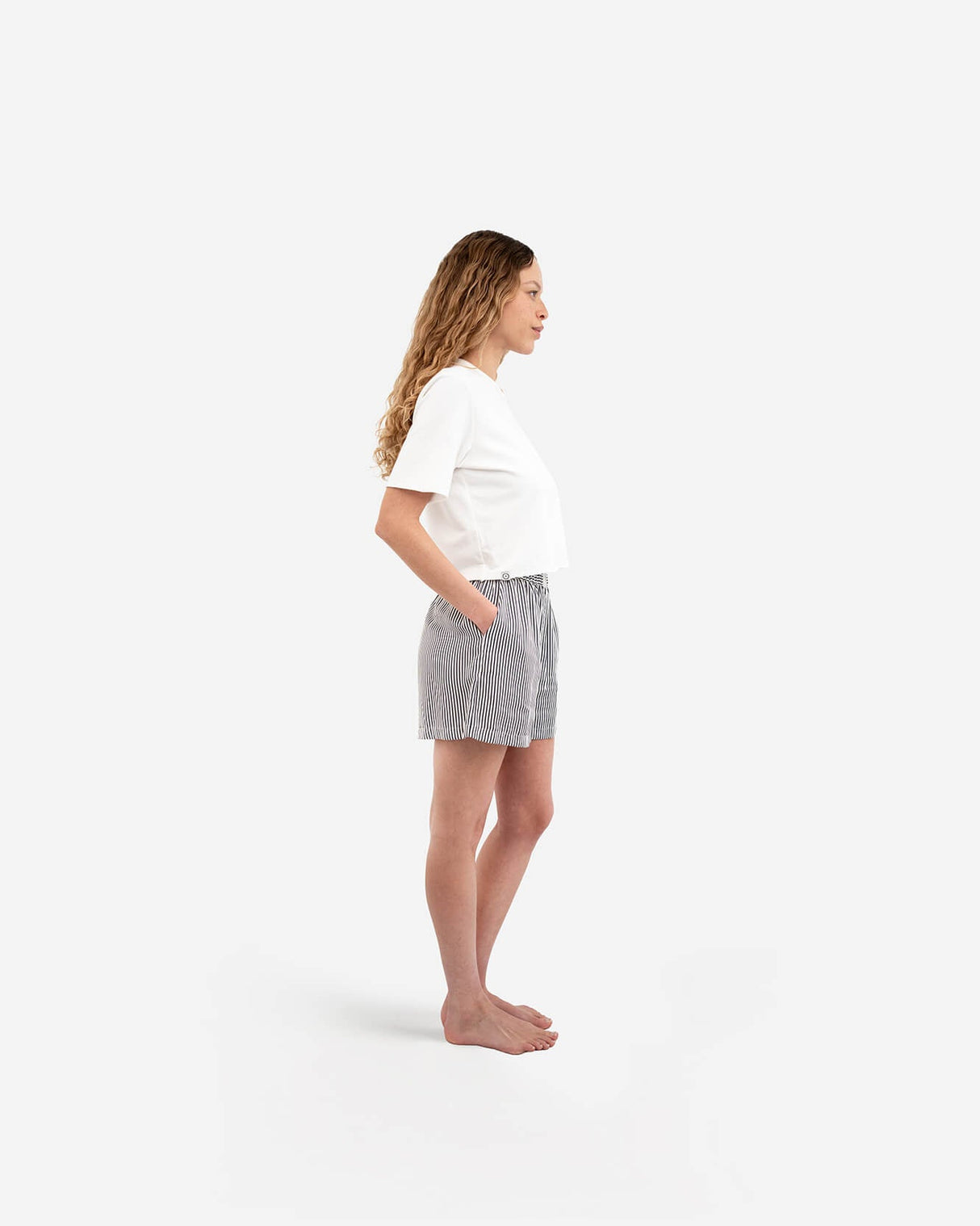 Silky Lyocell Striped Boxer Shorts