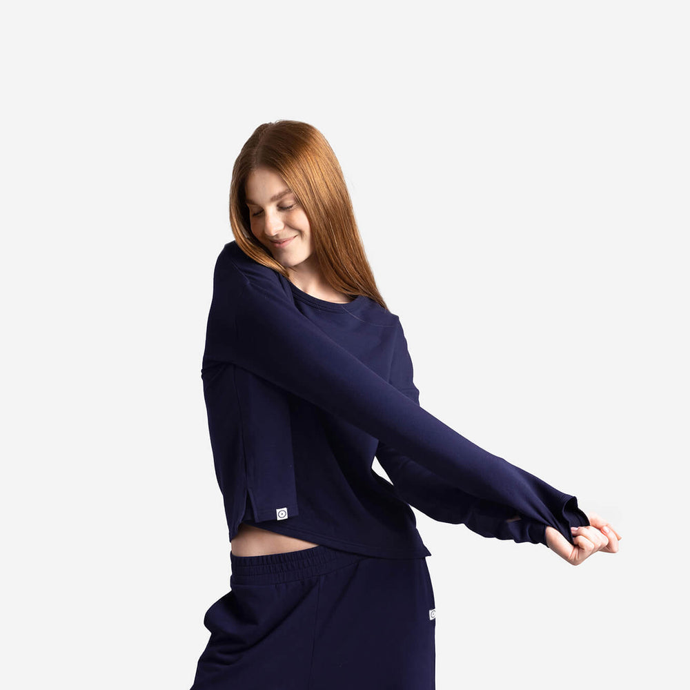 Organic French Terry Long-Sleeved Top