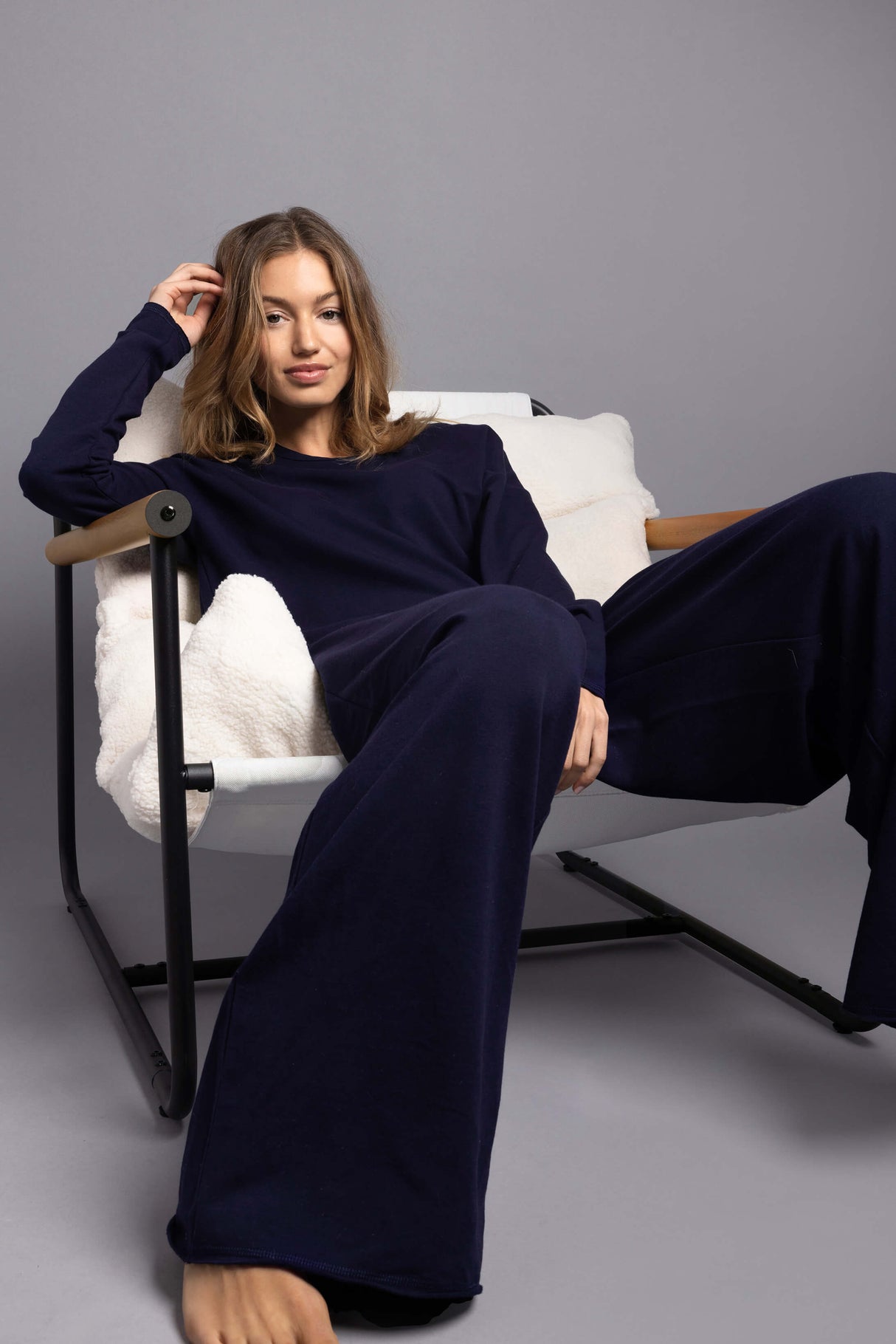 Organic French Terry Long-Sleeved Top