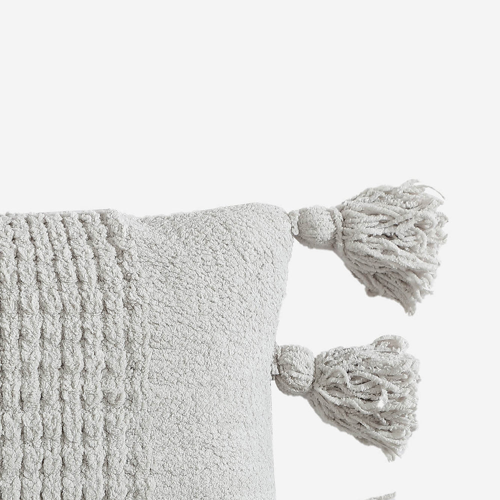 Braided Pom Pom Lumbar Pillow