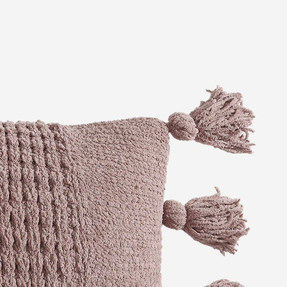 Braided Pom Pom Lumbar Pillow