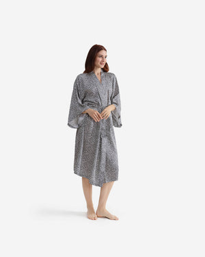 Silky Lyocell Leopard Print Kimono | Last Chance