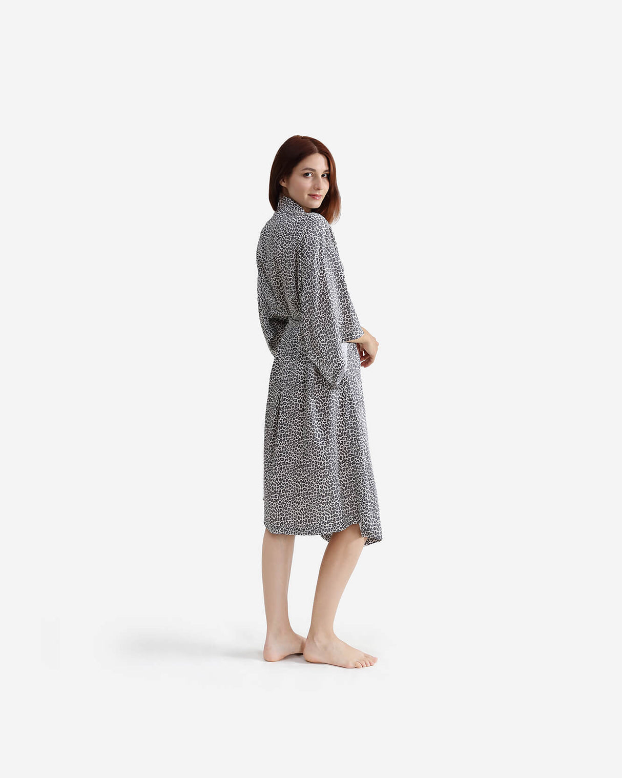 Silky Lyocell Leopard Print Kimono | Last Chance
