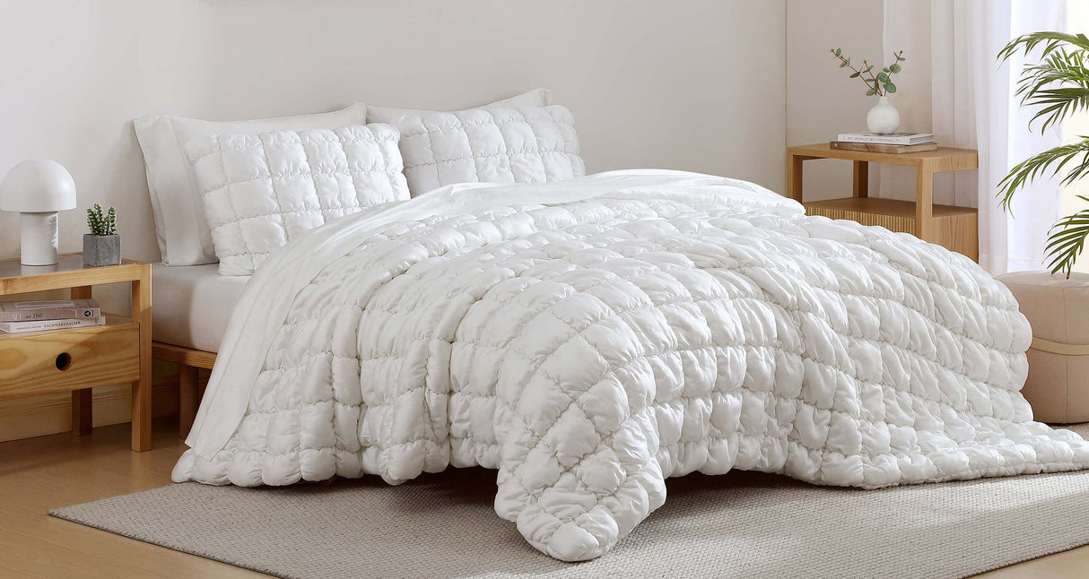 Silky Lyocell Puff Comforter Bundle