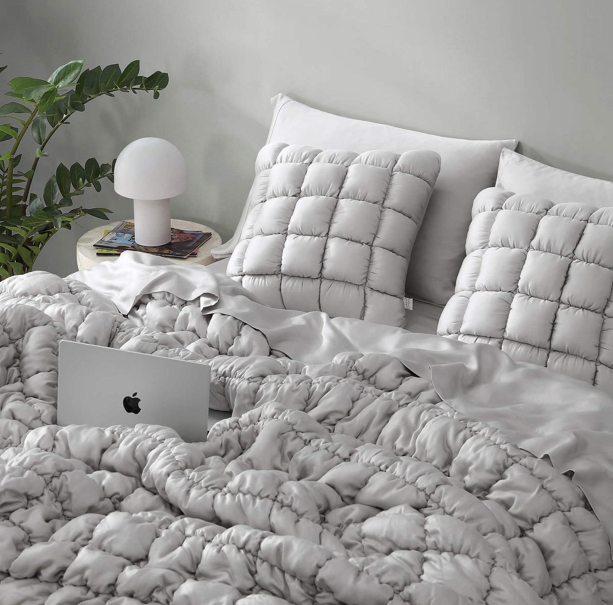 Silky Lyocell Puff Throw Pillow